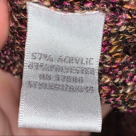 Ponsesa Short Sleeve Multicolored Open Cardigan M - Picture 4 of 6